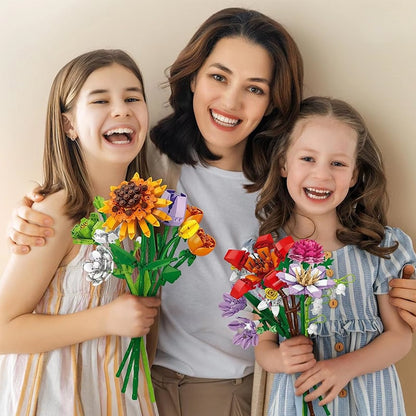 Vivolux | Blumenstrauß Bauklötze Weihnachts Adventskalender Set - Weihnachtsgeschenk