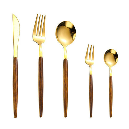 Vivolux | Holzgriff-Besteck-Set