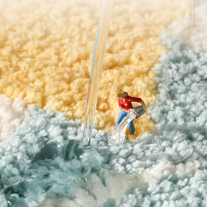 Vivolux | Feblilac Get Naked Weiße Boden Badezimmermatte, 50x80cm Badezimmerteppich, Plüsch wasserabsorbierend, rutschfeste Toilettamatte, Kunst Badezimmermatten, Beste Badteppiche