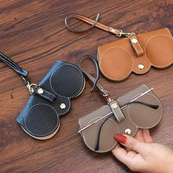 Vivolux | Weiche Leder-Sonnenbrillen-Tasche