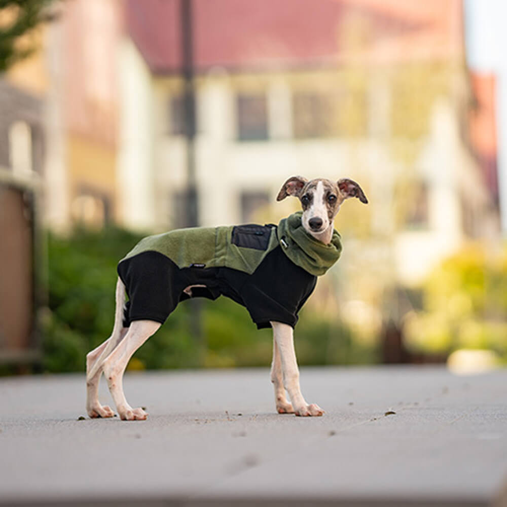 Vivolux | Vollständiger Schutz Polar Fleece Hund Overall mit abnehmbarem Kragen