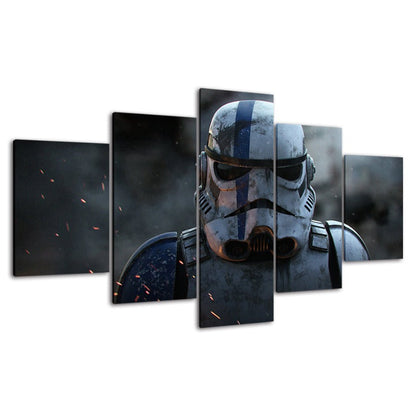 Vivolux | Stormtrooper Star Wars - 5 Teile Canvas Wandkunst - Hochauflösender Druck