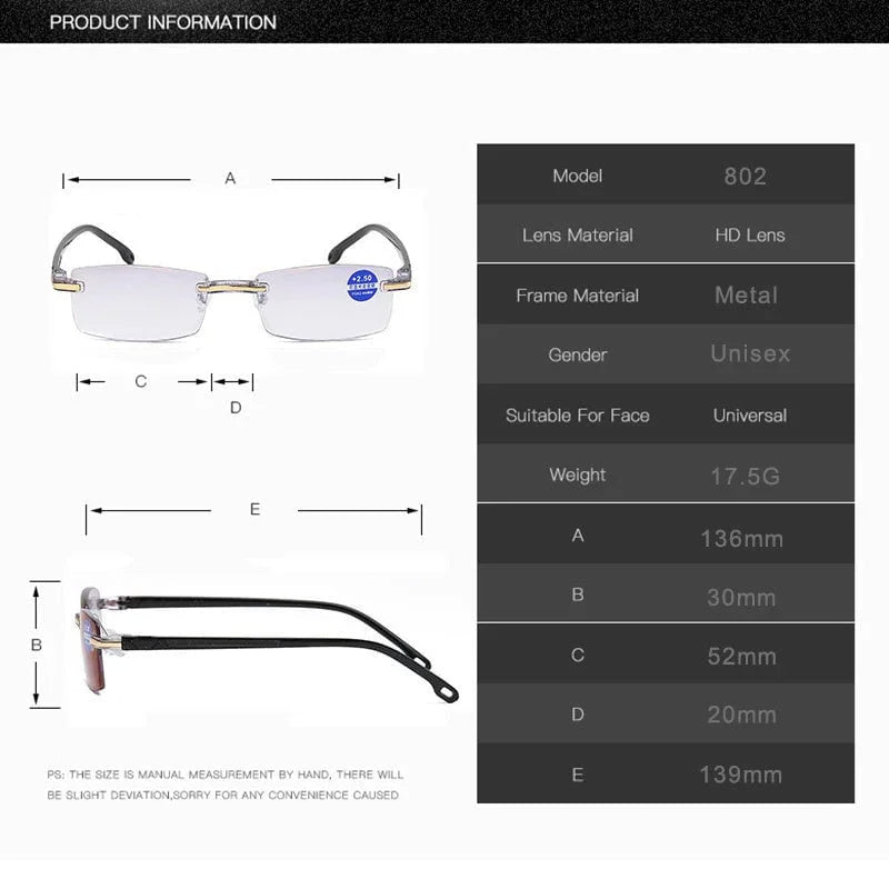 Vivolux | Progressive Lesebrille mit hoher Härte und Anti-Blaulichtfilter für die Ferne und die Nähe