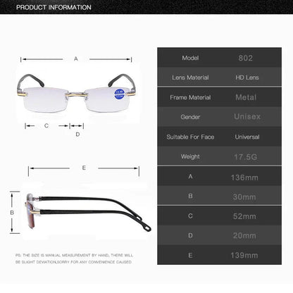 Vivolux | Progressive Lesebrille mit hoher Härte und Anti-Blaulichtfilter für die Ferne und die Nähe