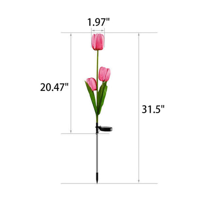 Vivolux | Solar Tulpe Rasenlicht Außen Garten LED Tulpe Blumenlicht Bodenstecker Landschaftslicht