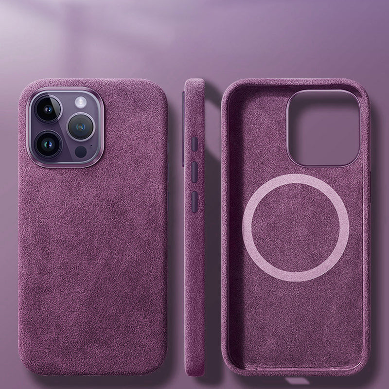 Vivolux | Italienische Alcantara Magnetische Hülle für Iphone