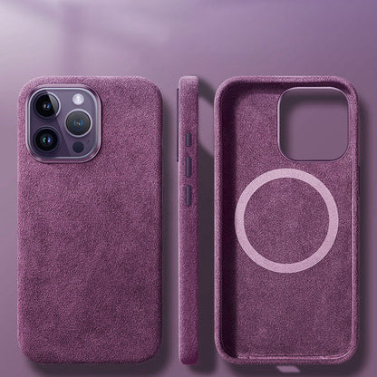 Vivolux | Italienische Alcantara Magnetische Hülle für Iphone