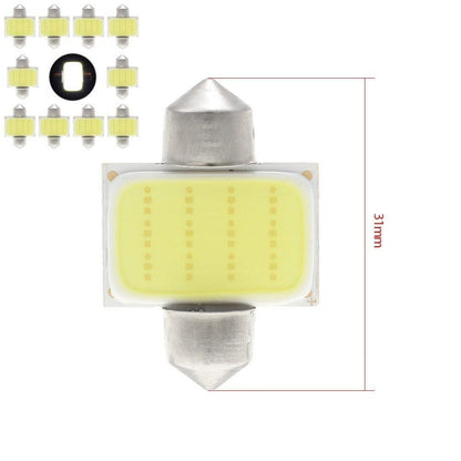Vivolux | 10 Stück Auto-Innenraum-Dome-Lampen COB 1.5W DC12V LED-Lampenplatte