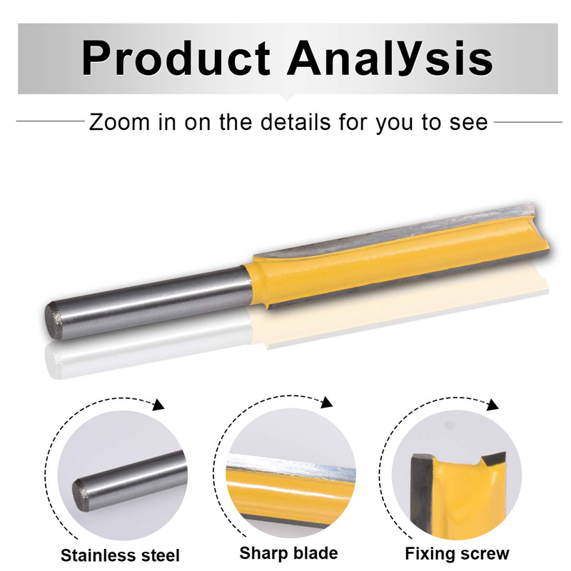 Vivolux | 8MM Schaft Doppelrillen Gerade Fräse