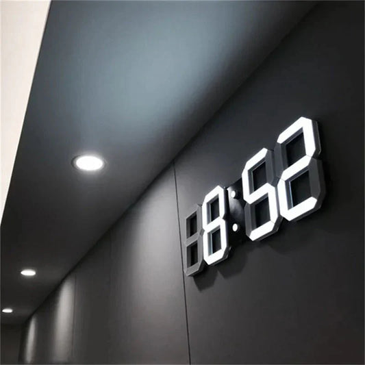 LumiSync 3D LED Wanduhr – Moderne Digitale Uhr mit Dimmbarer Beleuchtung