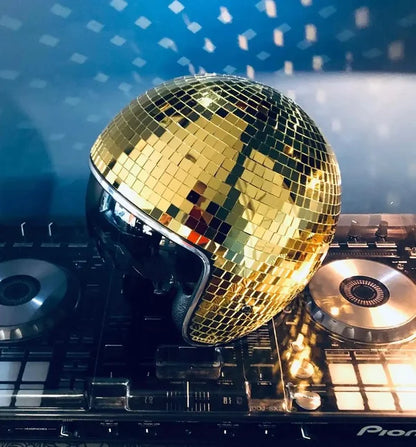 Disco-Kugel-Helm mit einziehbarem Visier