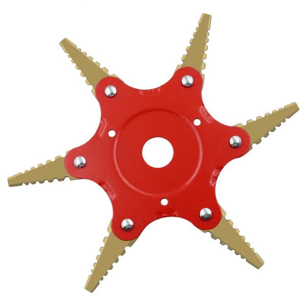 Vivolux | 6 Blätter Rasenmäherklinge Metall Freischneiderklingen Trimmerklinge