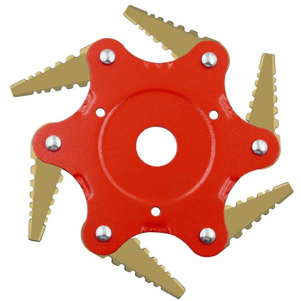 Vivolux | 6 Blätter Rasenmäherklinge Metall Freischneiderklingen Trimmerklinge