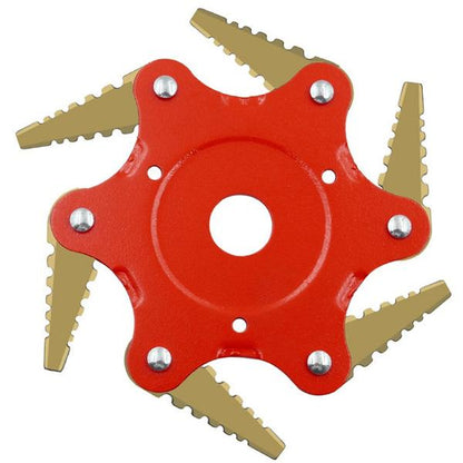 Vivolux | 6 Blätter Rasenmäherklinge Metall Freischneiderklingen Trimmerklinge