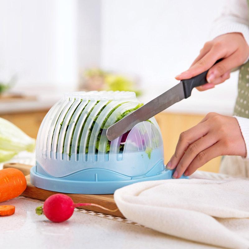 Vivolux | 60-Sekunden Salatschneider Schüssel – Mühelose Zubereitung für eine gesunde Ernährung