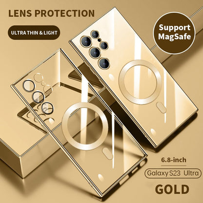 Vivolux | Transparente Luxus-Beschichtung Magnetische Abdeckung für Samsung