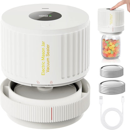Vivolux | Elektrisches Mason Jar Vakuumierer Set - Bewahre Frische Schnell!