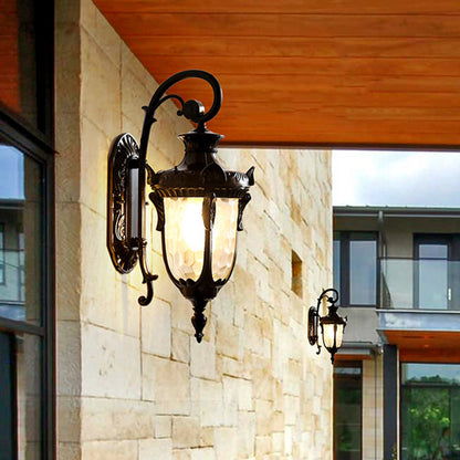 Vivolux | 1-Head Water Glass Wandlamp Muurbevestiging Platteland Goud/Zwart Dennennaald Buiten Wandlamp Verlichting