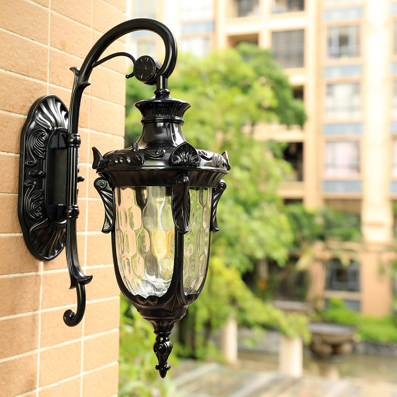 Vivolux | 1-Head Water Glass Wandlamp Muurbevestiging Platteland Goud/Zwart Dennennaald Buiten Wandlamp Verlichting