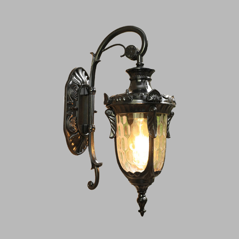 Vivolux | 1-Head Water Glass Wandlamp Muurbevestiging Platteland Goud/Zwart Dennennaald Buiten Wandlamp Verlichting