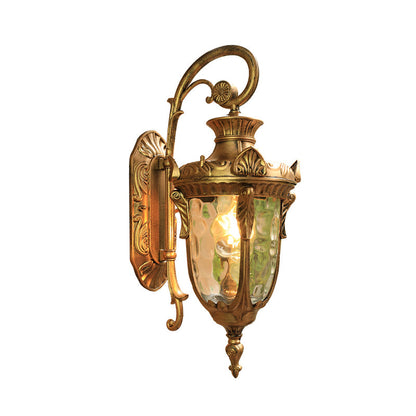 Vivolux | 1-Head Water Glass Wandlamp Muurbevestiging Platteland Goud/Zwart Dennennaald Buiten Wandlamp Verlichting