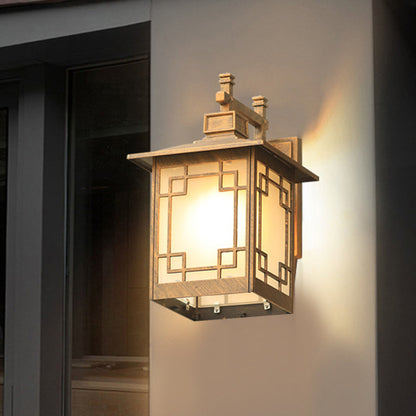 Vivolux | 1-Head Offene Unterseite Wandleuchte Landhaus Messing/Schwarz Finish Opal Mattglas Wandmontierte Lampe Einrichtung