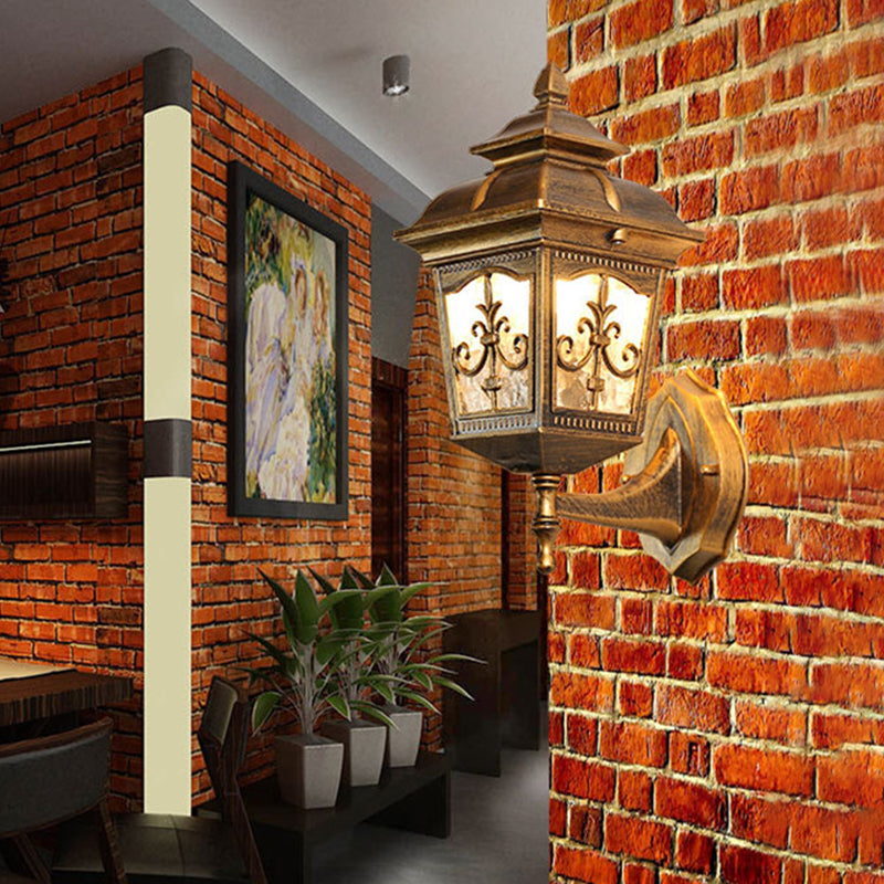 Vivolux | Aluminium Zwart/Messing Wandlamp Licht Pijl Bloem 1 Gloeilamp Rustieke Op/Onder Wandlamp Armatuur voor Restaurant