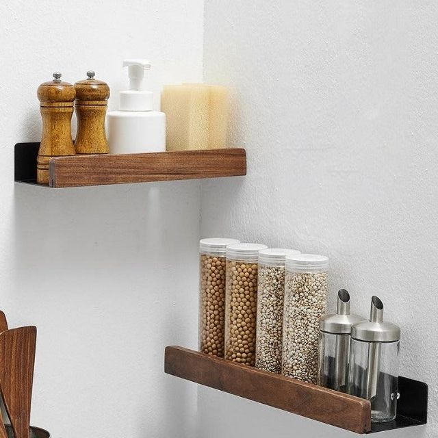 Vivolux | Massivholz Badezimmer-Organizer-Regale ohne Bohren
