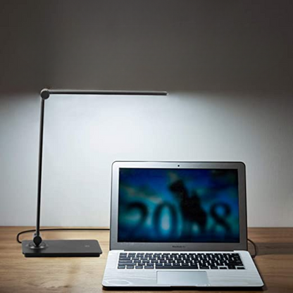 Vivolux | LED-Schreibtischlampe, Touch-Control-Schreibtischlampe mit 3 Helligkeitsstufen, dimmbare Büronlampe mit verstellbarem Arm, faltbare Tischlampe für Tisch Schlafzimmer Nachttisch Büro
