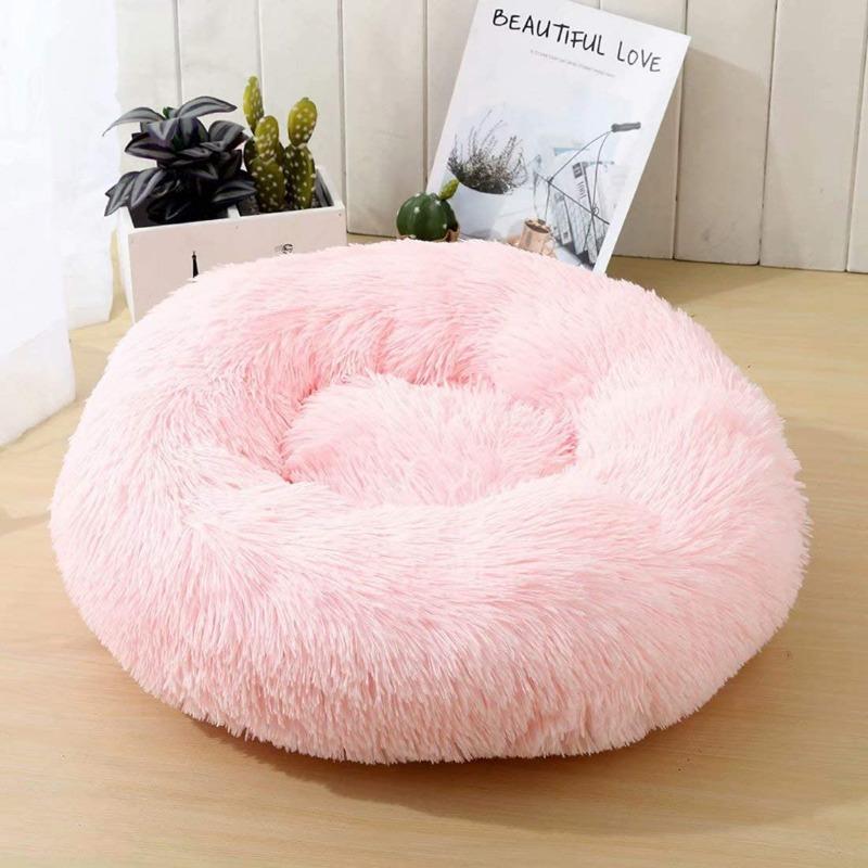 Vivolux | PawNest Beruhigendes Donut-Katzenbett | Rundes Plüsch Nest | Stresslindernd & Gemütlich | Perfekt für Katzen & kleine Hunde