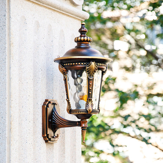 Vivolux | 7.5"/10" W 1-Licht Urn Wand Sconces Beleuchtung Bauernhaus Rost Wasser Glas Wandmontierte Lampenfassung