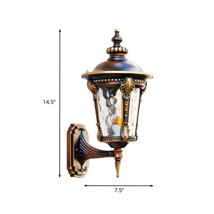 Vivolux | 7.5"/10" W 1-Licht Urn Wand Sconces Beleuchtung Bauernhaus Rost Wasser Glas Wandmontierte Lampenfassung
