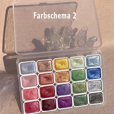 20 Farben Aquarell Malkasten