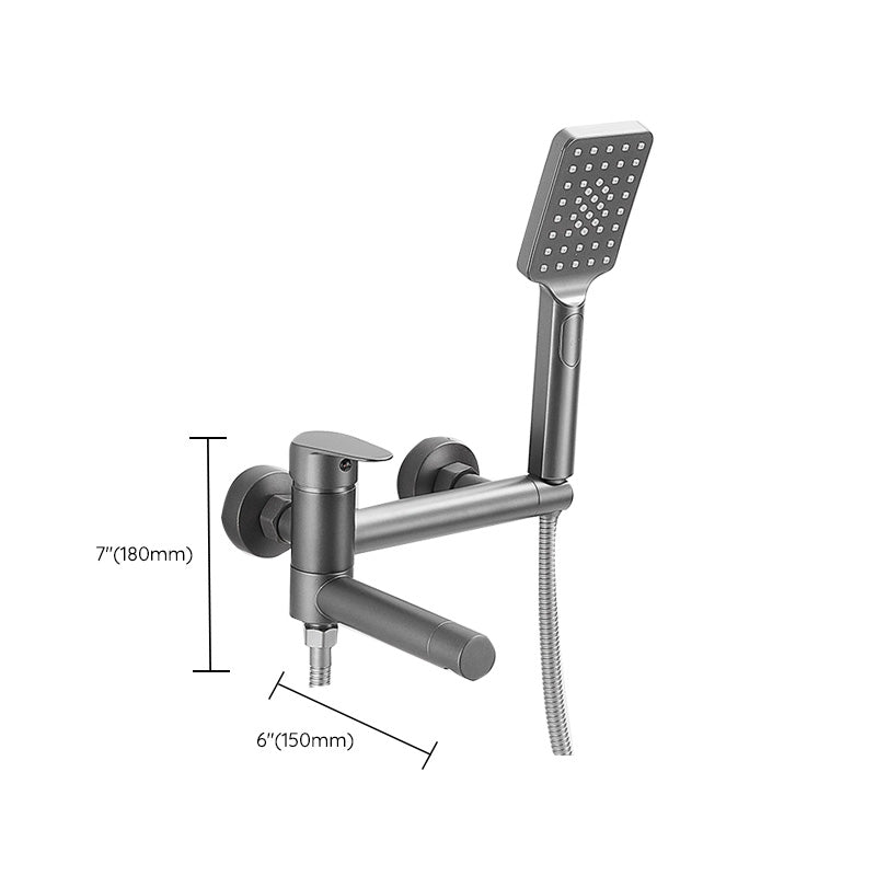 Vivolux | Modernes Badewannenrandstück Einhand-Wandmontage-Badewannenarmatur mit Handbrause