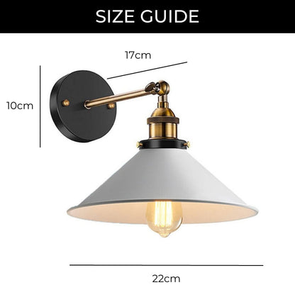 Vivolux | Weiß Industriell Vintage Wand Sconce Licht