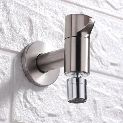Vivolux | Zeitgenössischer Wandmontierter Badezimmer Wasserhahn Knopfgriff Massivmessing Runder Wasserhahn