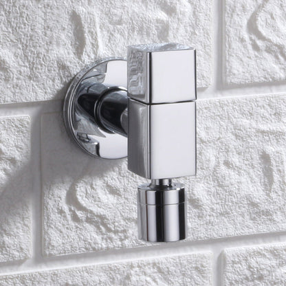 Vivolux | Zeitgenössischer Wandmontierter Badezimmer Wasserhahn Knopfgriff Massivmessing Runder Wasserhahn