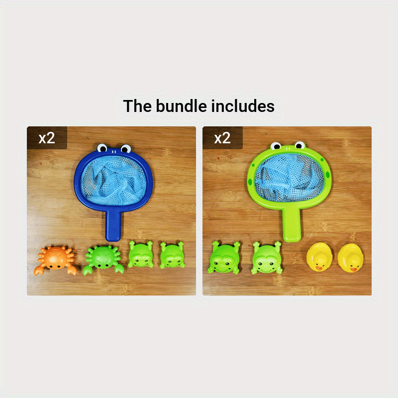 Vivolux | Badewannen Spielzeug Angelnetz Set für Kleinkinder