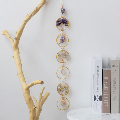 Vivolux | Kristall Lebensbaum 6 Ringe Wanddeko Ornament