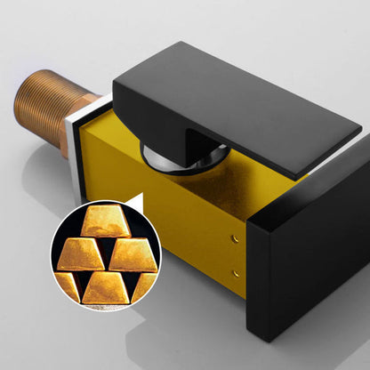 Vivolux | Moderner Wasserhahn für Waschbecken Messing Hebelgriffe LED Wasserfall Waschbeckenarmatur