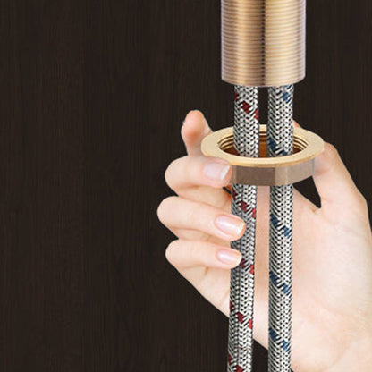 Vivolux | Moderner Wasserhahn für Waschbecken Messing Hebelgriffe LED Wasserfall Waschbeckenarmatur