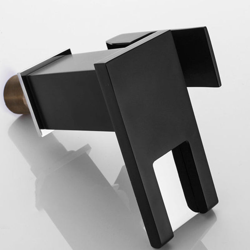 Vivolux | Moderner Wasserhahn für Waschbecken Messing Hebelgriffe LED Wasserfall Waschbeckenarmatur