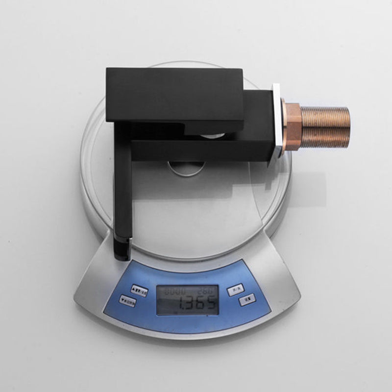 Vivolux | Moderner Wasserhahn für Waschbecken Messing Hebelgriffe LED Wasserfall Waschbeckenarmatur