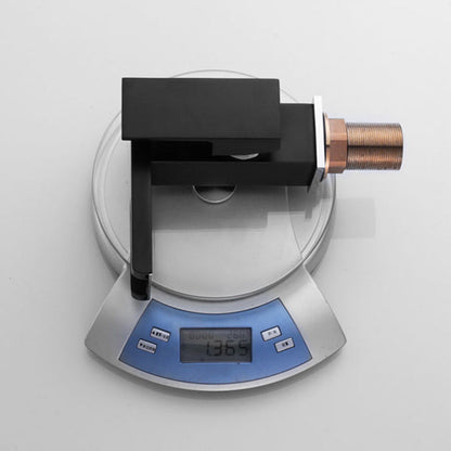 Vivolux | Moderner Wasserhahn für Waschbecken Messing Hebelgriffe LED Wasserfall Waschbeckenarmatur