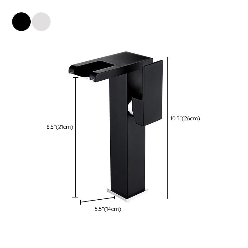 Vivolux | Moderner Wasserhahn für Waschbecken Messing Hebelgriffe LED Wasserfall Waschbeckenarmatur