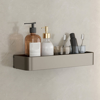 Vivolux | Zeitgemäßes Aluminium Badezimmer Zubehörset Graue Badablage