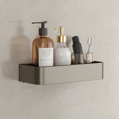 Vivolux | Zeitgemäßes Aluminium Badezimmer Zubehörset Graue Badablage