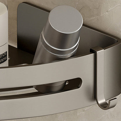 Vivolux | Zeitgemäßes Aluminium Badezimmer Zubehörset Graue Badablage