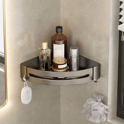 Vivolux | Zeitgemäßes Aluminium Badezimmer Zubehörset Graue Badablage