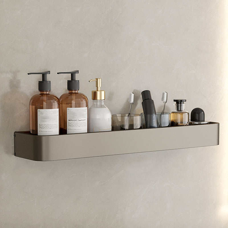 Vivolux | Zeitgemäßes Aluminium Badezimmer Zubehörset Graue Badablage